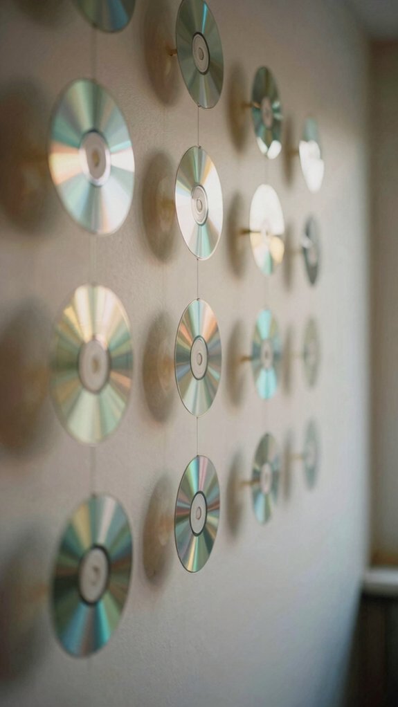 floating cds wall garland