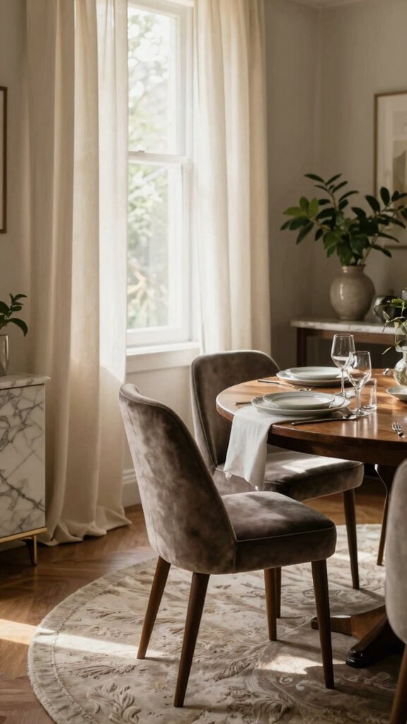 floor length dining room drapes