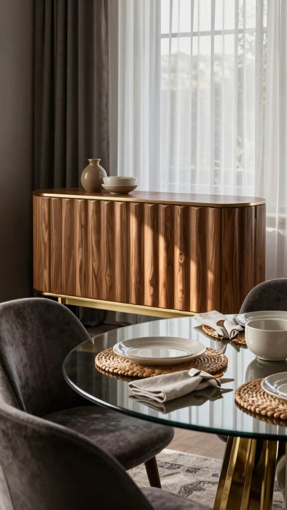 fluted sideboard statement contrast