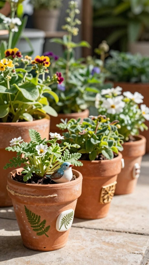 15 Terra Cotta Pot Crafts That Go Beyond Simple Planters 13 friendly terracotta garden welcome sign