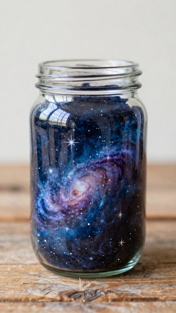 13 Galaxy Jar DIY Ideas Kids Will Love 8 glitter stars between layers