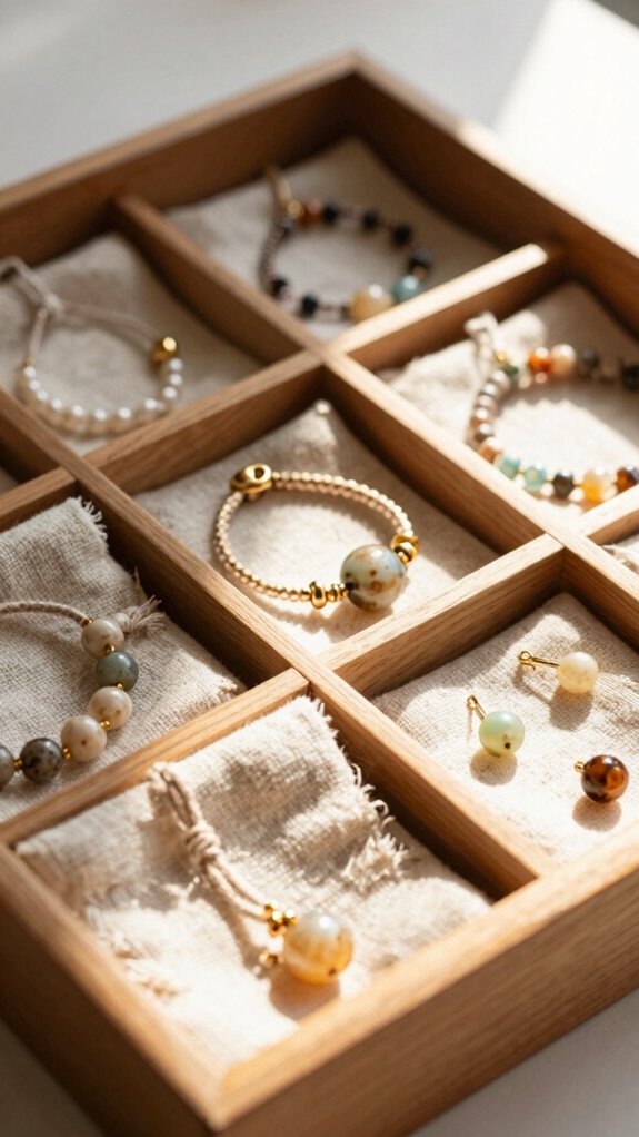 gold tone handmade jewelry holder