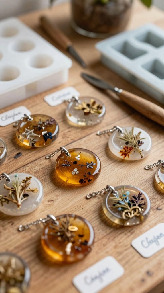 16 DIY Ideas to Make and Sell for Extra Income 9 handmade glossy resin jewelry