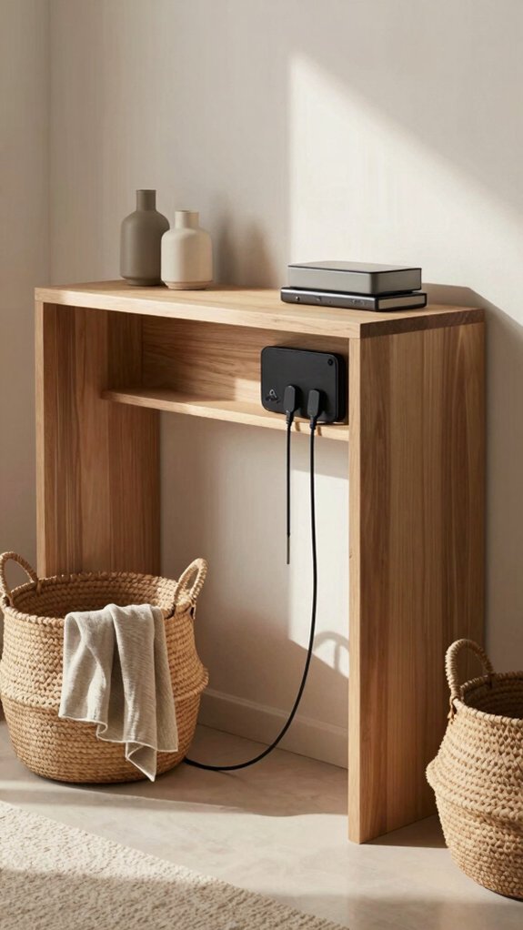 17 Home Organization Hacks That Make Everyday Life Easier 11 hide charging cords neatly