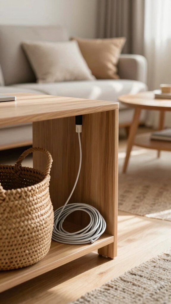 19 Home Organization Hacks That Make Your House Look Instantly Tidier 14 hide cords with cable management