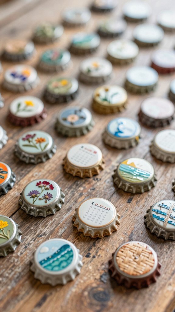 16 Useful Recycled Crafts That Turn Waste Into Something Beautiful 10 hot glue magnet bottle caps