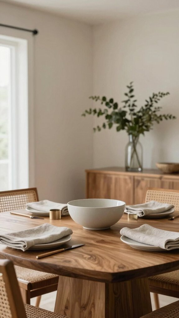 layered greenery dining decor