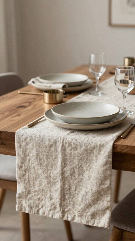 linen table layered elegance