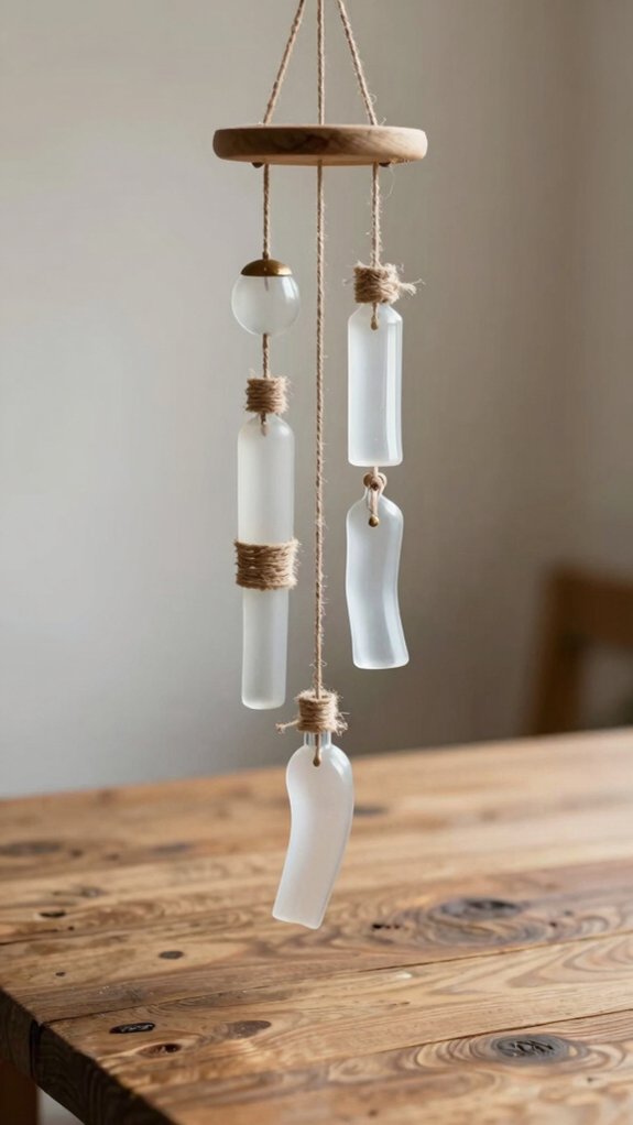 14 Wine Bottle DIY Crafts That Look Surprisingly Elegant 12 lonely bottle becomes wind chime