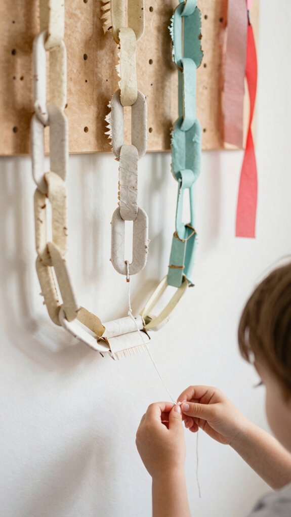 13 Retro Crafts for Kids Inspired by Old-School Fun 9 loop thread staple paper chains
