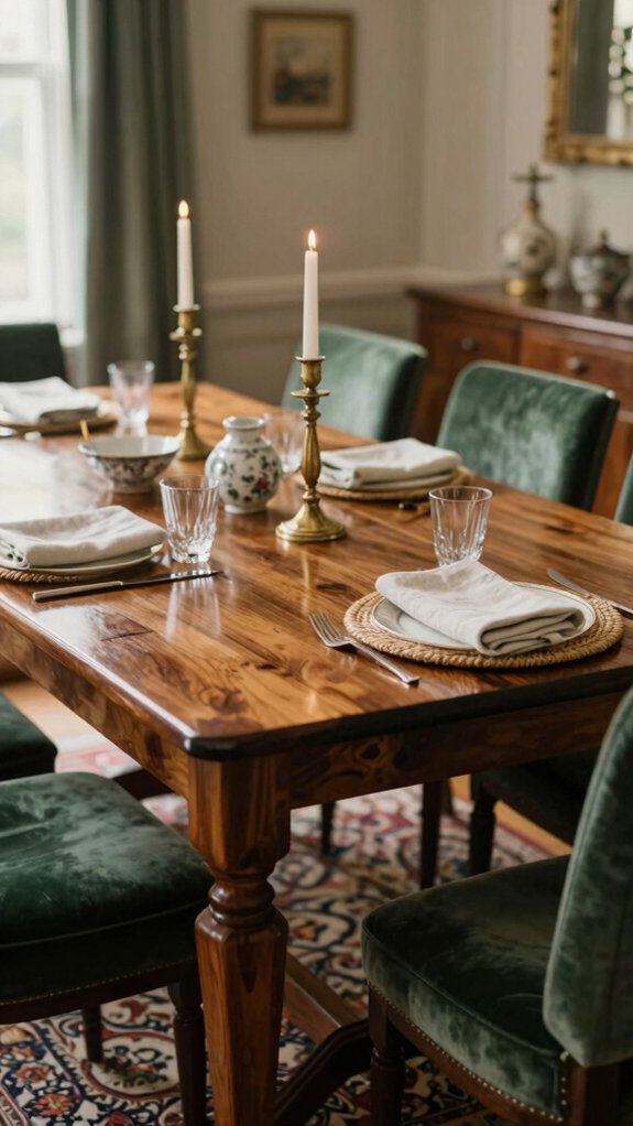 mid century black accent decor