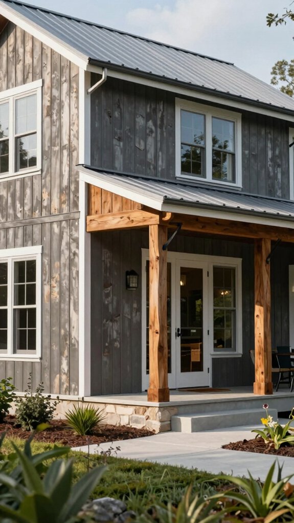 How to Design a Modern Farmhouse Exterior From the Ground up 2 modern farmhouse contrast design