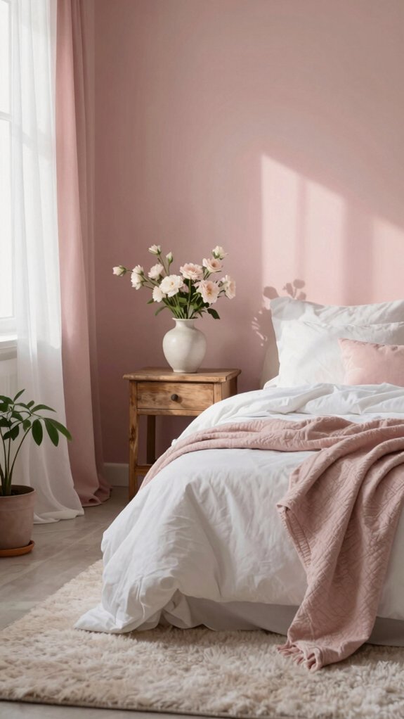 Bedroom Color Schemes That Feel Calm Morning and Night 10 muted blush cozy calm palette