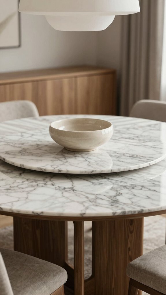 natural veined marble statement