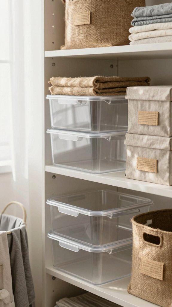 Home Organization Hacks for Small Spaces That Actually Work 15 organize with clear shoe boxes
