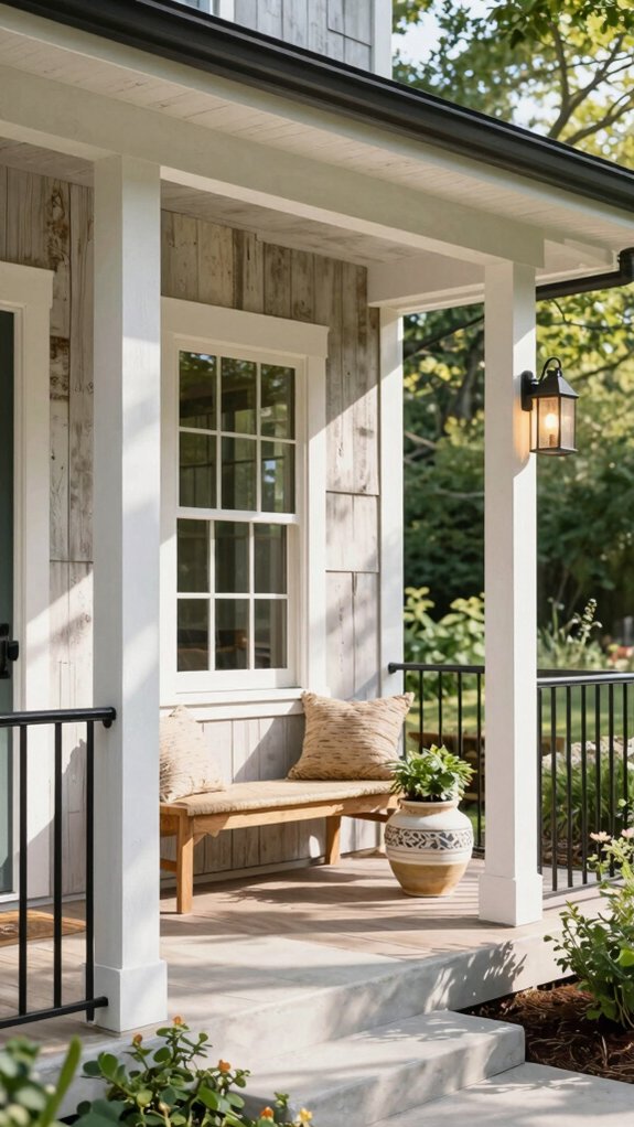 How to Design a Modern Farmhouse Exterior From the Ground up 6 outdoor room porch with seating