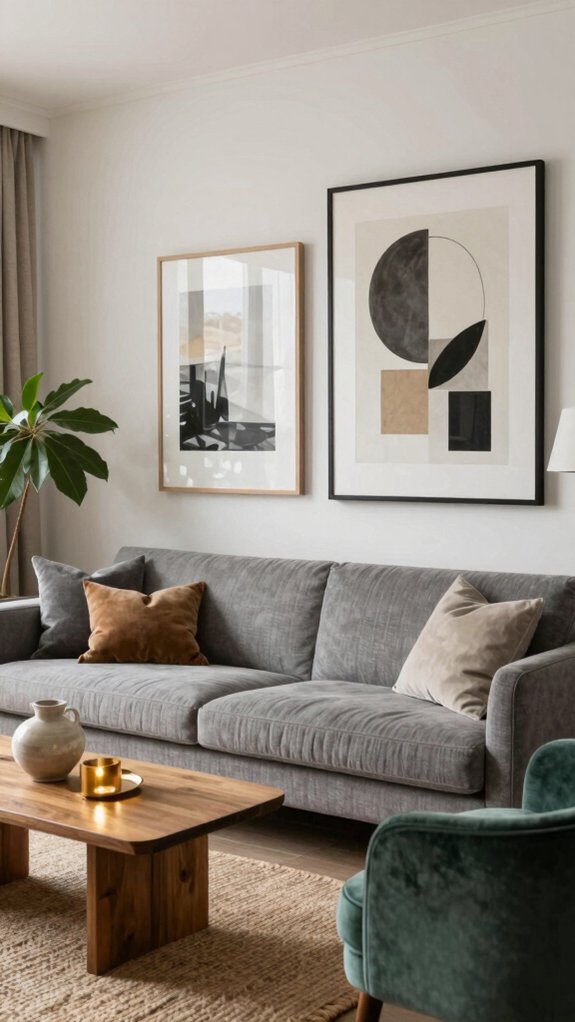 Budget Apartment Decor That Looks Surprisingly Expensive 4 oversized art focal point
