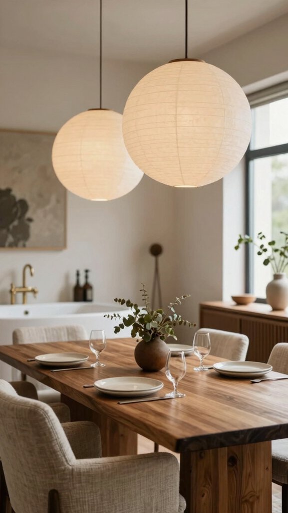 oversized pendant dining lighting