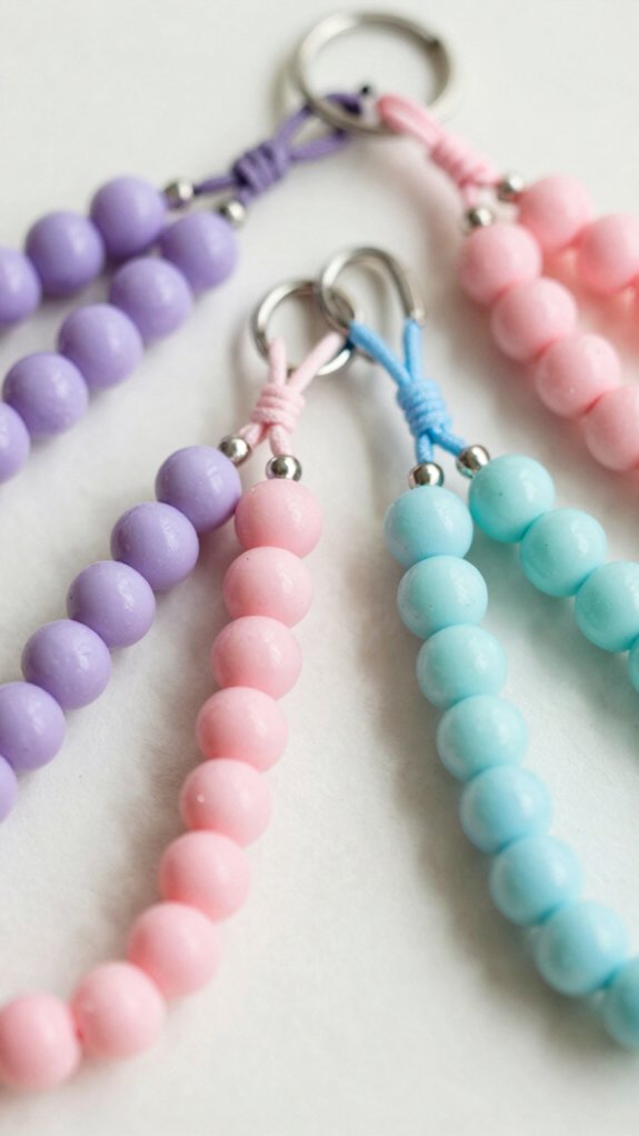 14 Beaded Keychains That Make Thoughtful Handmade Gifts 11 pastel candy keychain pattern
