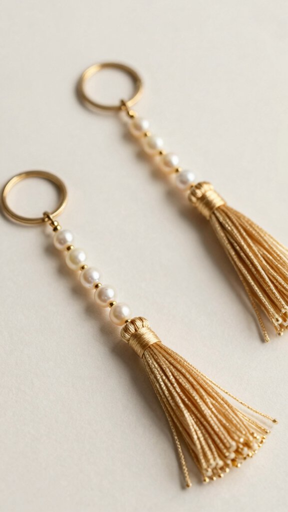 14 Beaded Keychains That Make Thoughtful Handmade Gifts 13 pearl and gold keychain charm