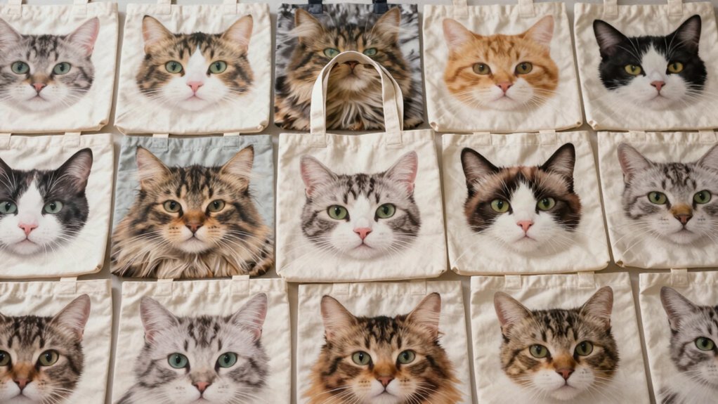 personality filled cat face tote