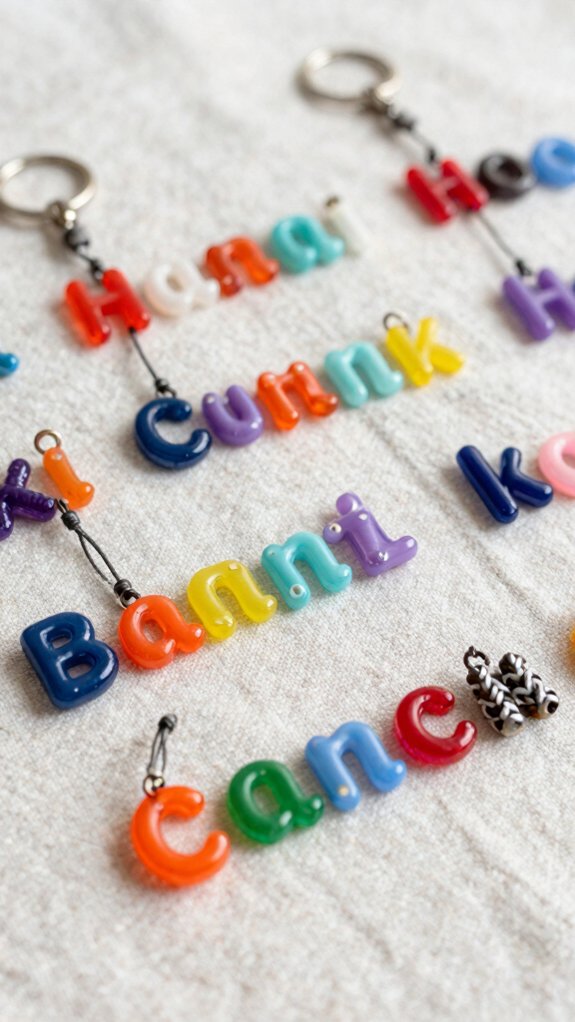 14 Beaded Keychains That Make Thoughtful Handmade Gifts 3 personalized daisy chain name design