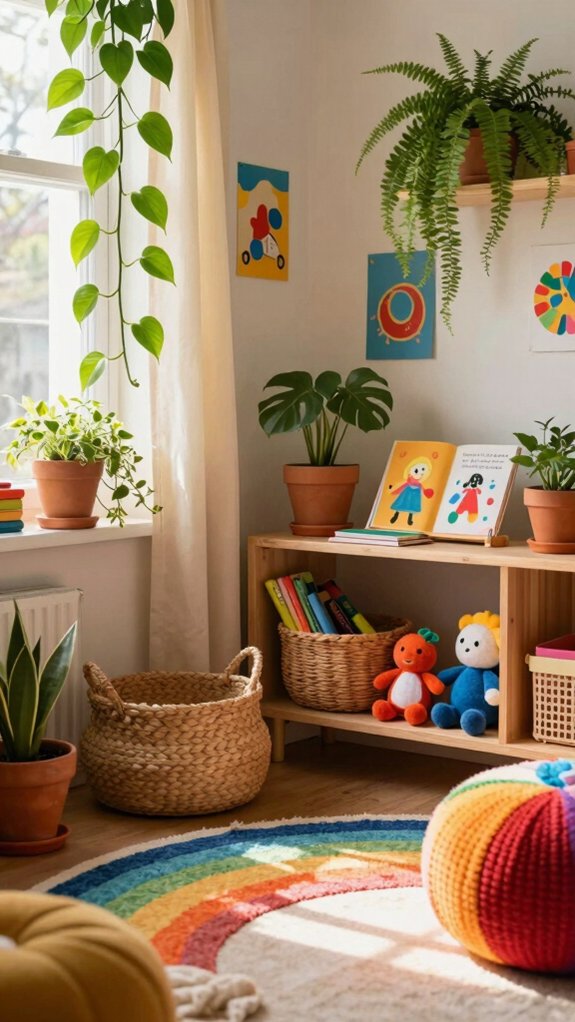 Colorful Kids Room Ideas That Spark Creativity 8 pet friendly low shelf planting