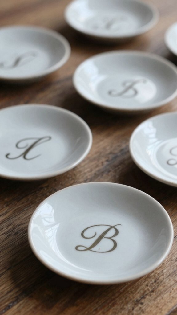 pretty monogram jewelry dish gift