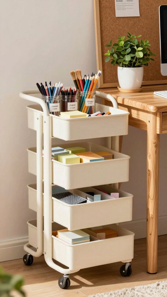rolling botanical supply cart