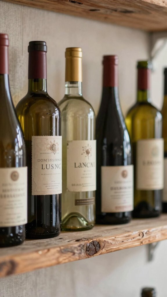 14 Wine Bottle DIY Crafts That Look Surprisingly Elegant 13 rustic wine bottle shelf decor
