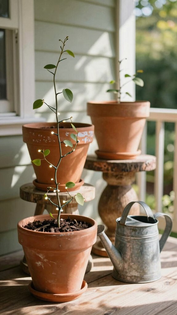 15 Terra Cotta Pot Crafts That Go Beyond Simple Planters 14 seasonal terra cotta porch decor