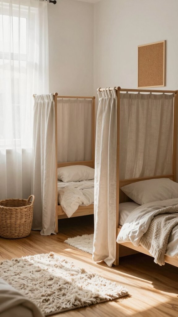 Shared Bedroom Ideas That Give Every Child Their Own Space 2 shared shelves separate zones