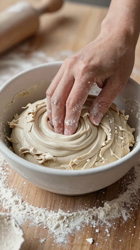DIY Air Dry Clay Recipe With Ingredients You Already Have 4 stir until smooth thick mixture