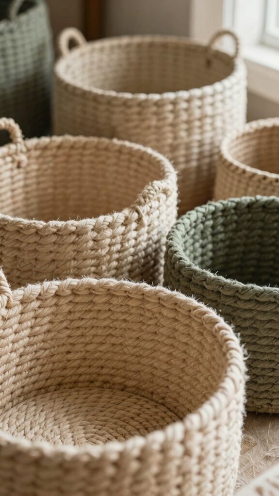 12 Beautiful Baskets You Can Make Yourself 3 stitch twisted fabric rope basket