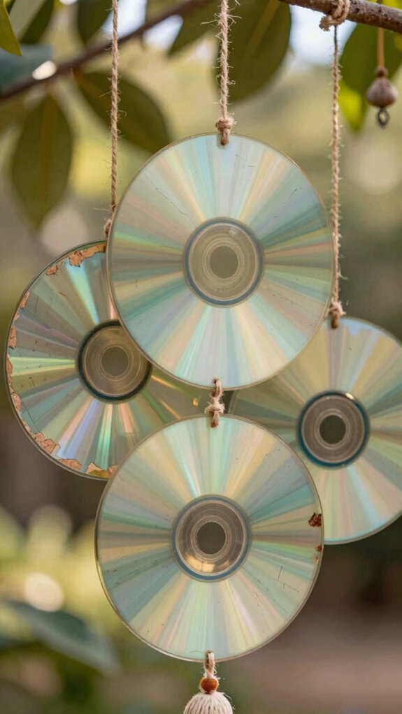 14 DIY CD Art Ideas That Give Old Discs a Stunning Second Life 11 sunlit cd boho wind spinner