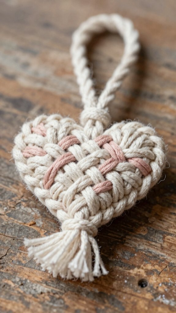 sweet heart knot keychain