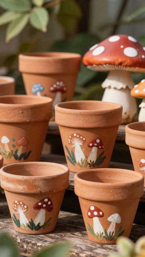 15 Terra Cotta Pot Crafts That Go Beyond Simple Planters 4 terra cotta mushroom painting
