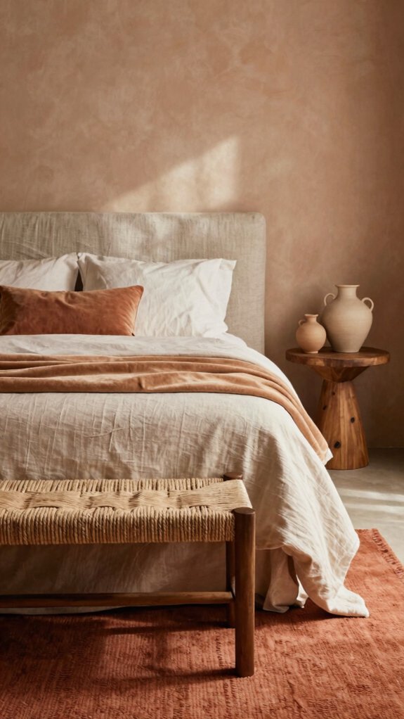 15 Bedroom Color Combinations Designers Never Get Tired Of 6 terracotta cozy warm beige