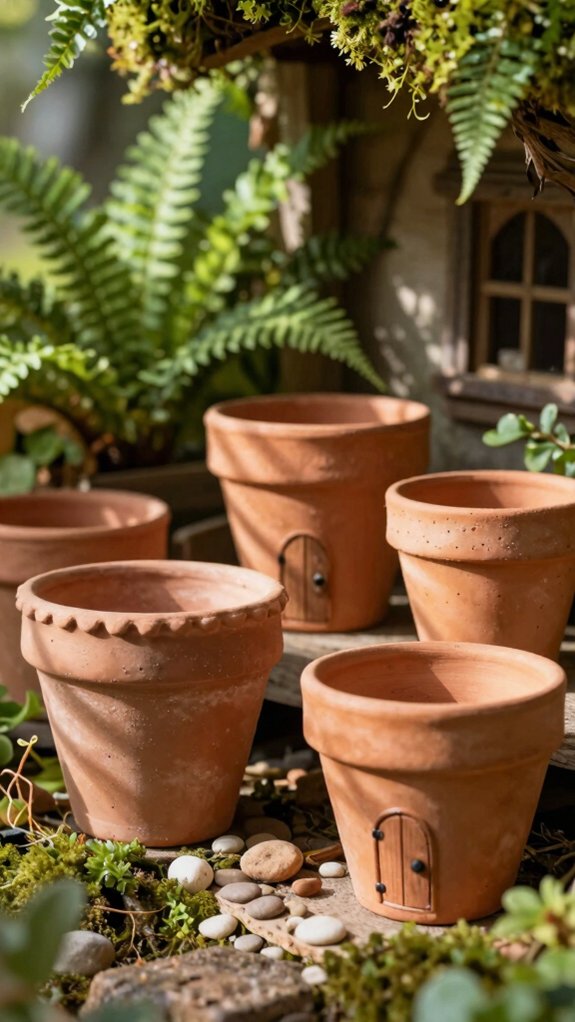 15 Terra Cotta Pot Crafts That Go Beyond Simple Planters 3 tiny secret garden cottage planter