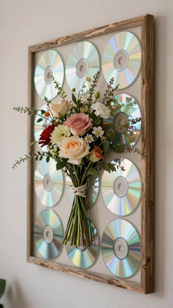 upcycled cd cover wallflowers charm