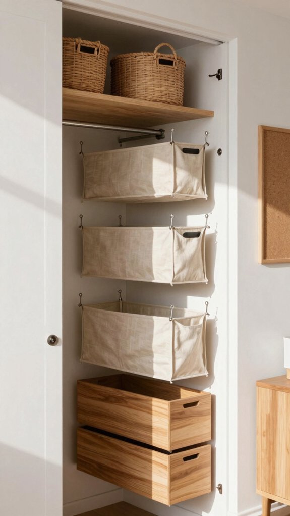 Home Organization Hacks for Small Spaces That Actually Work 2 use ceiling and door storage