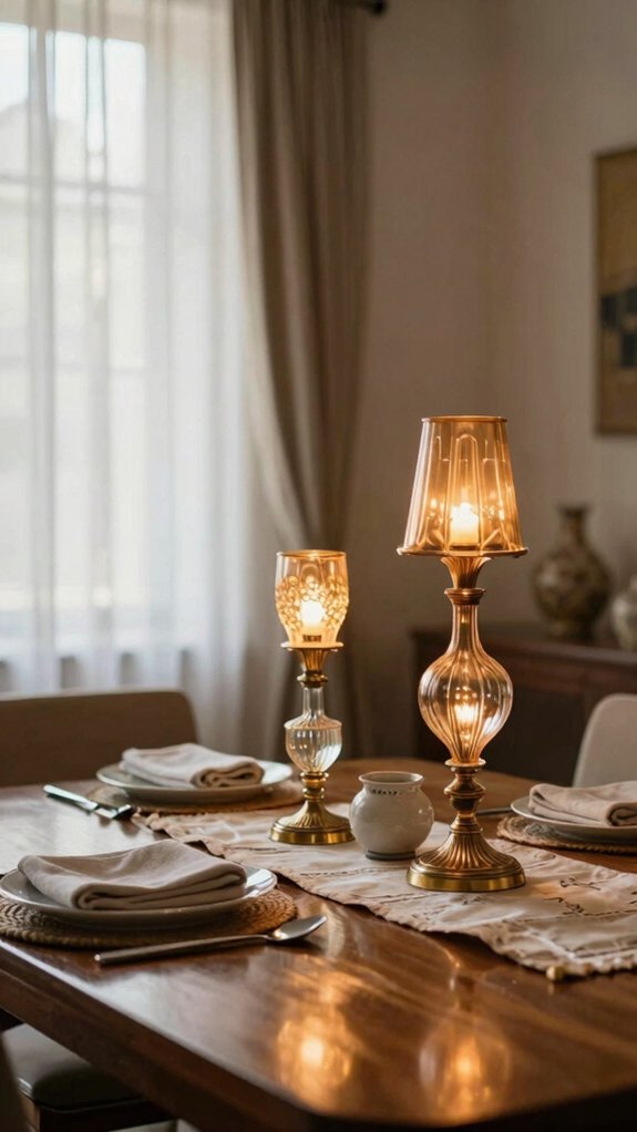 warm fabric glow for dining