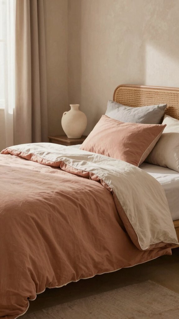 15 Bedroom Color Combinations Designers Never Get Tired Of 12 warm layered clay and sand