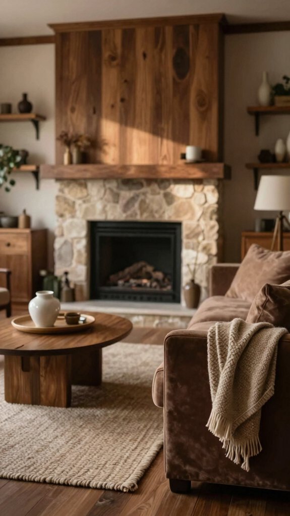 warm layered living room lighting