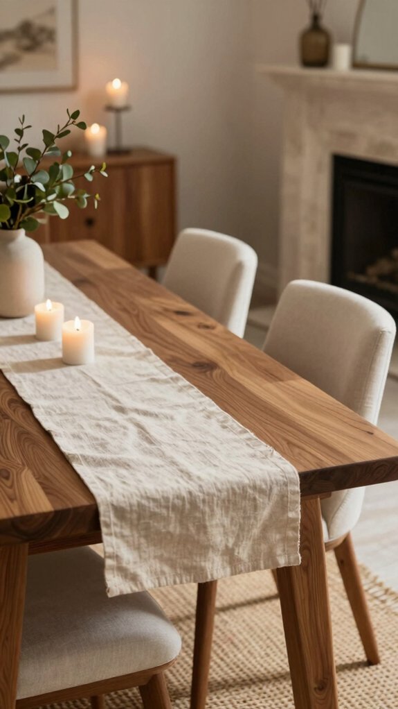 warm oak jute and travertine