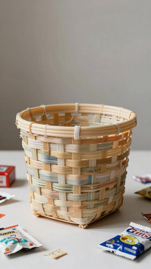 14 Upcycling Art Projects That Turn Everyday Waste Into Decor 10 woven plastic bag organizer