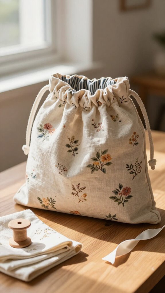 beginner drawstring tote bag