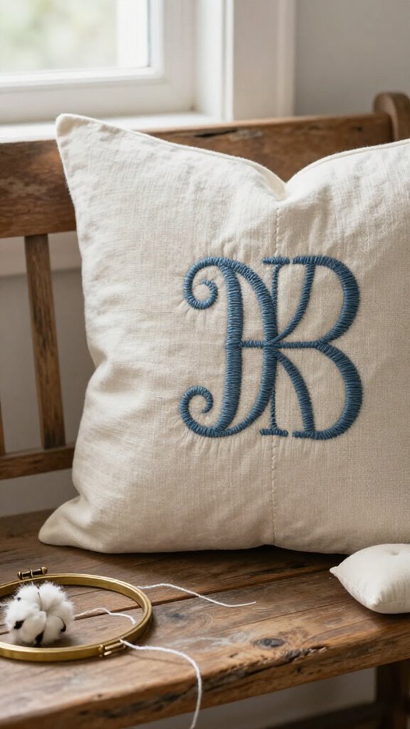 Sewing Letters on Fabric Ideas for Personalized Home Decor 2 beginner monogram throw pillow