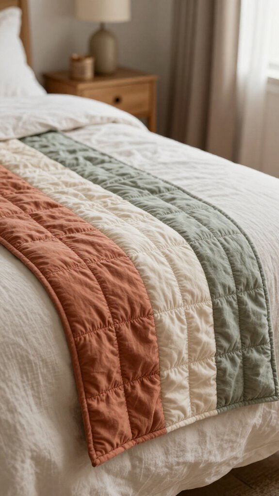 beginner quilted bed runner