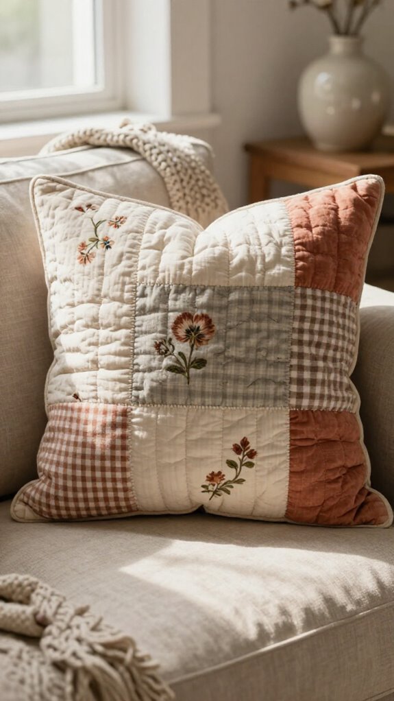 19 Sewing Pillow Ideas for a Cozy and Personal Home 2 beginner quilted patchwork pillow